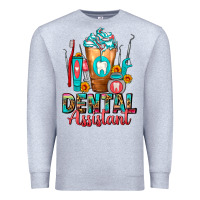 Heather Grey Dental Assistant Dentist Frappe Premium Sweatshirt - FaDigitalArtStudio