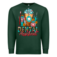 Sports Green Dental Assistant Dentist Frappe Premium Sweatshirt - FaDigitalArtStudio