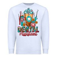 White Dental Assistant Dentist Frappe Premium Sweatshirt - FaDigitalArtStudio