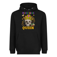 Black Skull Mardi Gras queen Heavyweight Hoodie - FaDigitalArtStudio