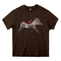 Chocolate Brown Warthog Illustrations Heavy Core Tee - LillyAllenDesigns