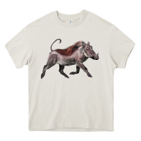 Cream Warthog Illustrations Heavy Core Tee - LillyAllenDesigns