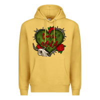 Antique Gold love is wild with bullskull olivia Premium Hoodie - OliviaCreatesArt