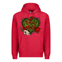 Cardinal love is wild with bullskull olivia Premium Hoodie - OliviaCreatesArt