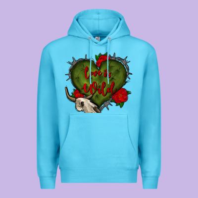 Love Is Wild With Bullskull Olivia Premium Hoodie Designed By Oliviacreatesart