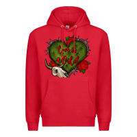 Red love is wild with bullskull olivia Premium Hoodie - OliviaCreatesArt