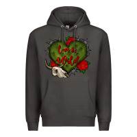 Smoke love is wild with bullskull olivia Premium Hoodie - OliviaCreatesArt