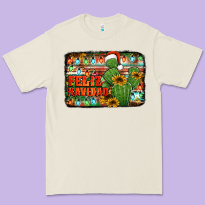 Feliz Navidad Merry Christmas Cactus Premium Tee Designed By Jasminsmagicworld