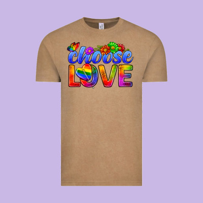 Pride Lgbtq+ Choose Love Vintage Tee Designed By Bundleandbundleshop