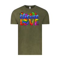 Vintage Olive Pride LGBTQ+ Choose Love Vintage Tee - BundleAndBundleShop
