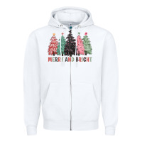 White merry and bright Zipper Hoodie - CowGirlArtShop