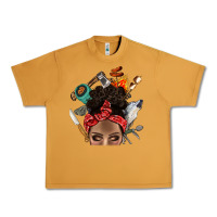Peanut Butter Wild Camping Afro Messy Bbs Urban Heavy Tee - BundleAndBundleShop