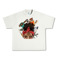 Pistachio Wild Camping Afro Messy Bbs Urban Heavy Tee - BundleAndBundleShop