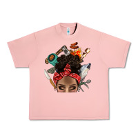 Salmon Wild Camping Afro Messy Bbs Urban Heavy Tee - BundleAndBundleShop