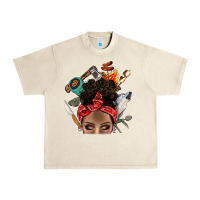 Sandshell Wild Camping Afro Messy Bbs Urban Heavy Tee - BundleAndBundleShop