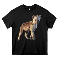 Black Baby Hyena Illustrations Heavy Core Tee - LillyAllenDesigns