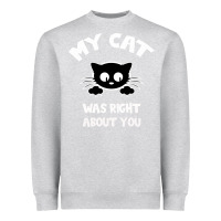 Heather Grey My Cat Was Right About You Heavyweight Sweatshirt - Bettercallsaul