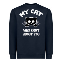 Navy My Cat Was Right About You Heavyweight Sweatshirt - Bettercallsaul