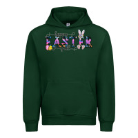 Forest Green Happy Easter Y'all Urban Hoodie - CowhideDigitalArt