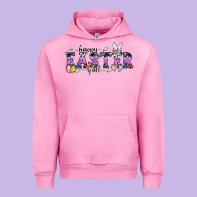 Happy Easter Y'all Urban Hoodie Designed By Cowhidedigitalart