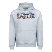 Heather Grey Happy Easter Y'all Urban Hoodie - CowhideDigitalArt