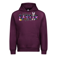 Mauve Wine Happy Easter Y'all Urban Hoodie - CowhideDigitalArt