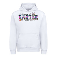 White Happy Easter Y'all Urban Hoodie - CowhideDigitalArt
