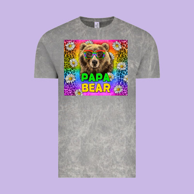 Western Papa Bear Lgbtq+ Tumbler Vintage Tee Designed By Bundleandbundleshop
