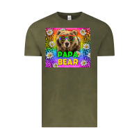 Vintage Olive Western Papa Bear LGBTQ+ Tumbler Vintage Tee - BundleAndBundleShop