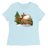 Baby Blue Christmas cookies Ladies Tee - Jasminsmagicworld