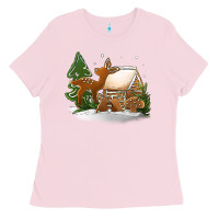 Bubblegum Pink Christmas cookies Ladies Tee - Jasminsmagicworld