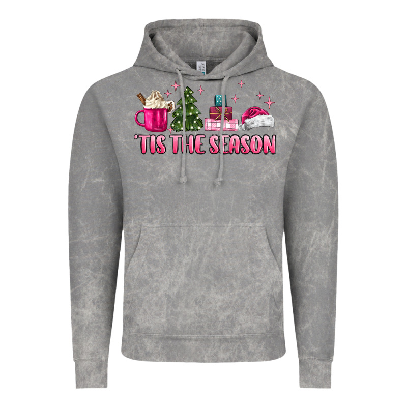 Tis The Season Pink Christmas Vintage Hoodie by MaliasSmallBusiness | Teevron
