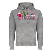 Cloud Rock tis the season pink christmas Vintage Hoodie - MaliasSmallBusiness