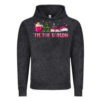 Vintage Black tis the season pink christmas Vintage Hoodie - MaliasSmallBusiness