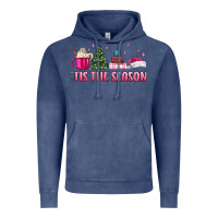 Vintage Denim tis the season pink christmas Vintage Hoodie - MaliasSmallBusiness