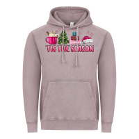 Vintage Zinc tis the season pink christmas Vintage Hoodie - MaliasSmallBusiness