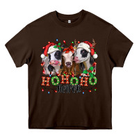 Chocolate Brown ho ho ho heifer christmas heifers Heavy Core Tee - Jasminsmagicworld