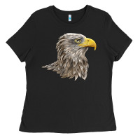 Black American White Sea Eagle Head Ladies Tee - LillyAllenDesigns