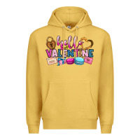 Antique Gold hello valentine Premium Hoodie - OliviaCreatesArt