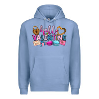 Colony Blue hello valentine Premium Hoodie - OliviaCreatesArt