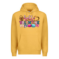 Mustard hello valentine Premium Hoodie - OliviaCreatesArt