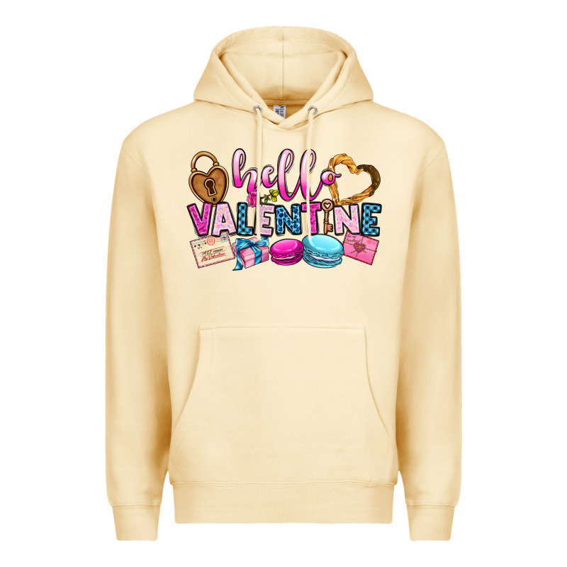 Hello Valentine Premium Hoodie by OliviaCreatesArt | Teevron
