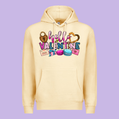 Hello Valentine Premium Hoodie Designed By Oliviacreatesart