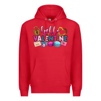 Red hello valentine Premium Hoodie - OliviaCreatesArt