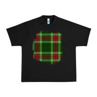 Black Christmas Tartan Patch Urban Heavy Tee - BundleAndBundleShop