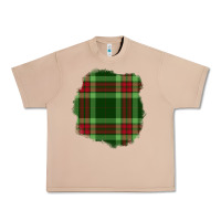 Burro Christmas Tartan Patch Urban Heavy Tee - BundleAndBundleShop
