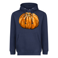 Navy Pumpkin Heavyweight Hoodie - FaDigitalArtStudio