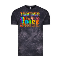 Cloud Black Western LGBTQ+ Together We Rise Vintage Tee - BundleAndBundleShop