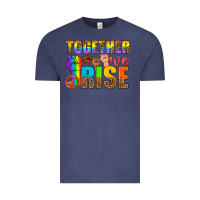 Vintage Denim Western LGBTQ+ Together We Rise Vintage Tee - BundleAndBundleShop