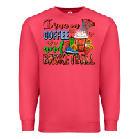 Cardinal I Run On Coffee And Basketball Frappe Premium Sweatshirt - FaDigitalArtStudio